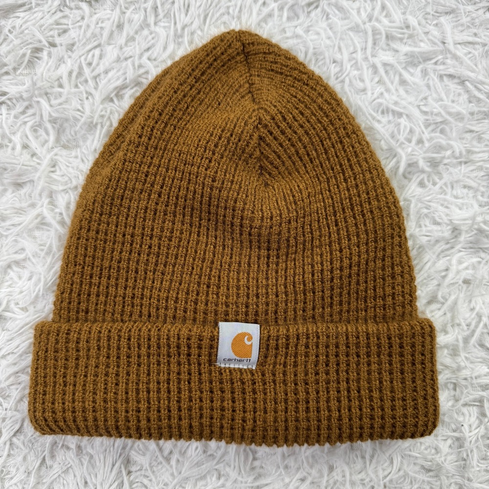 Carhartt Hat Adult One Size Brown Woodside Waffle Knit Thinsulate‎ Beanie
